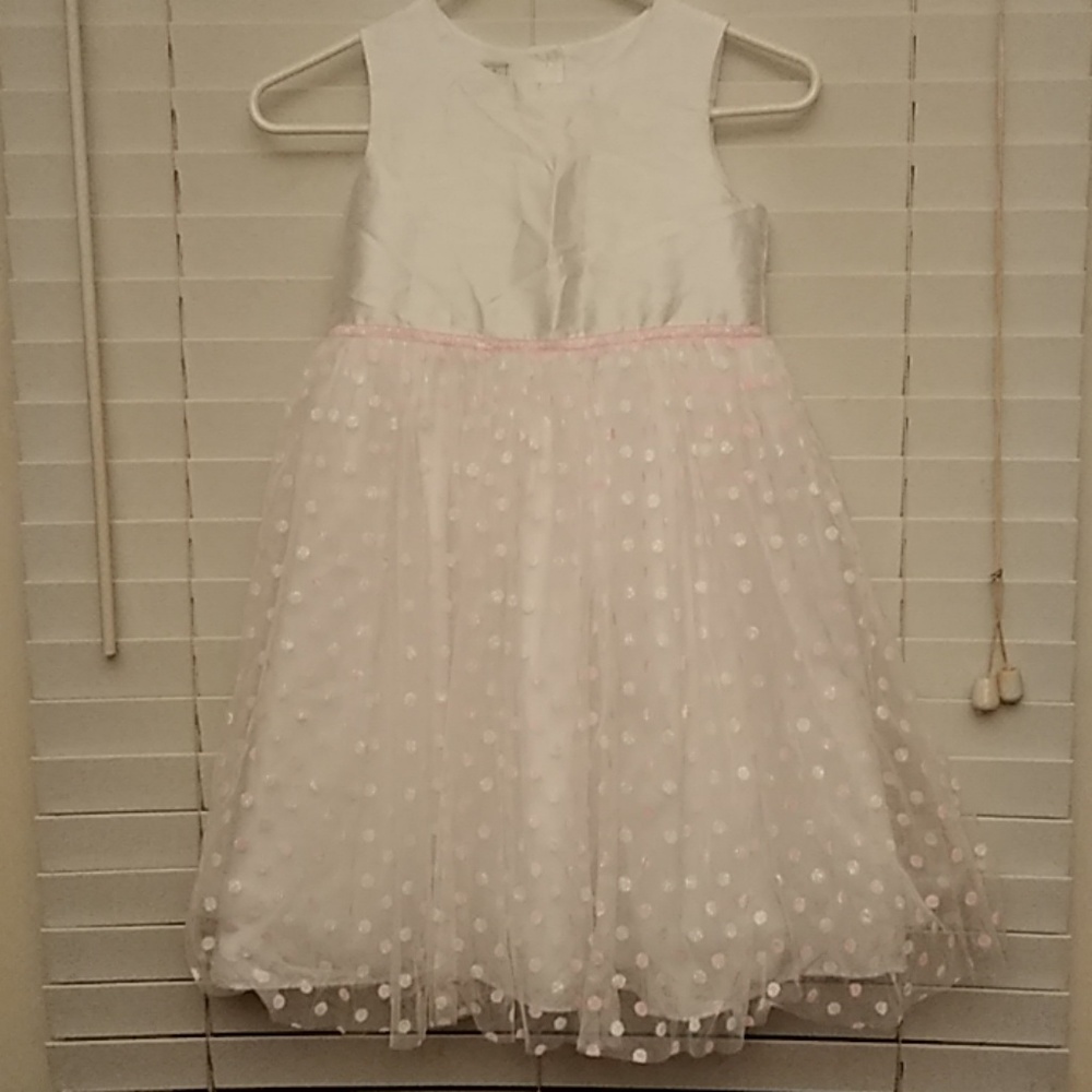 BEAUTIFUL white and powder pink formal dress